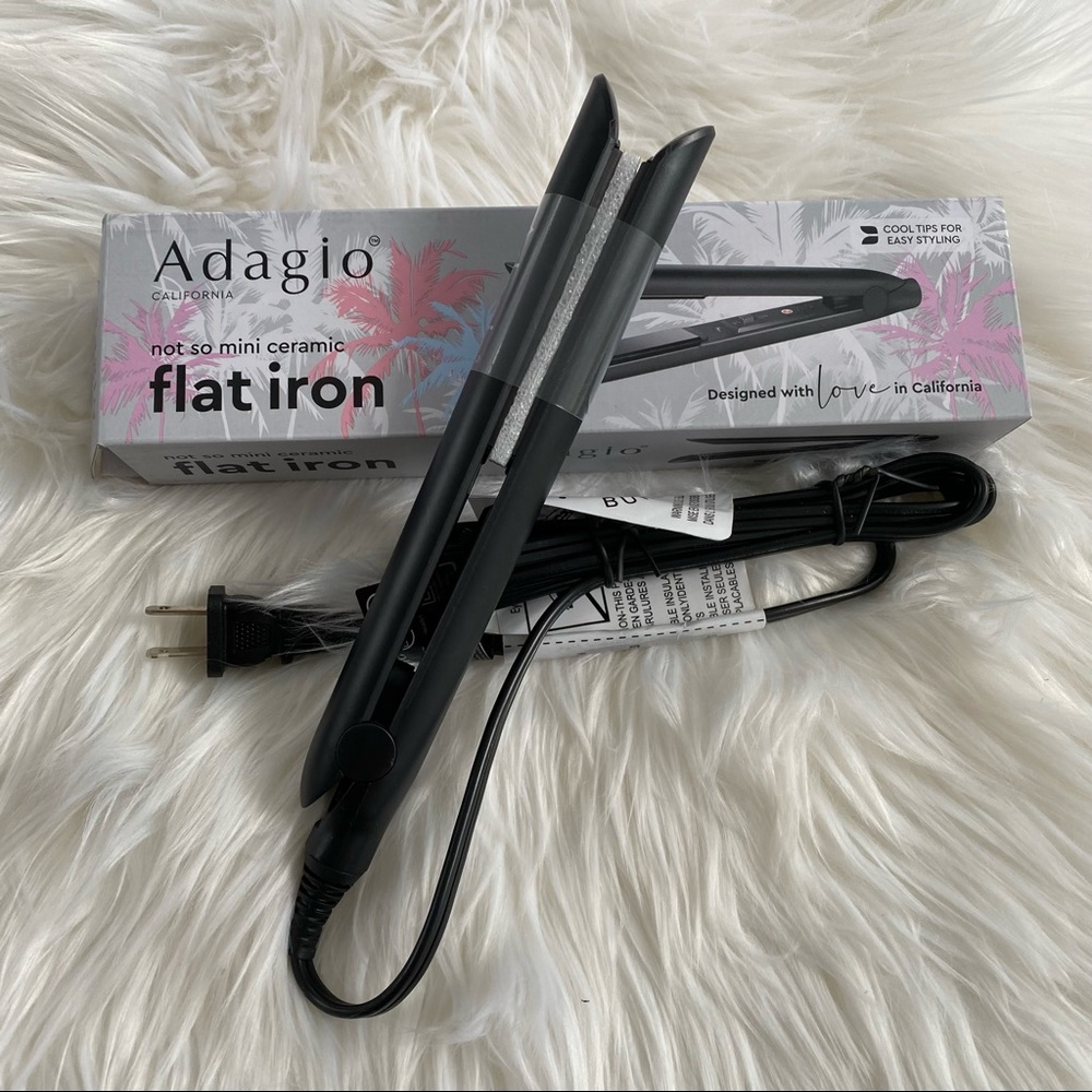 Adagio Not So Mini Ceramic Flat Iron - Black